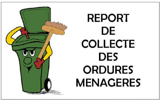Report de la collecte ordures ménagères - La Suze sur Sarthe